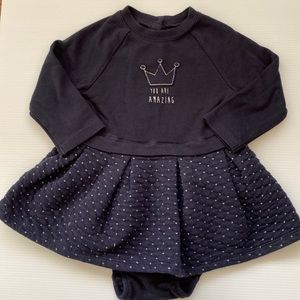 🌼5 for $20🌼 9-12m Robeez Quilted Dress and Diaper Cover - Navy